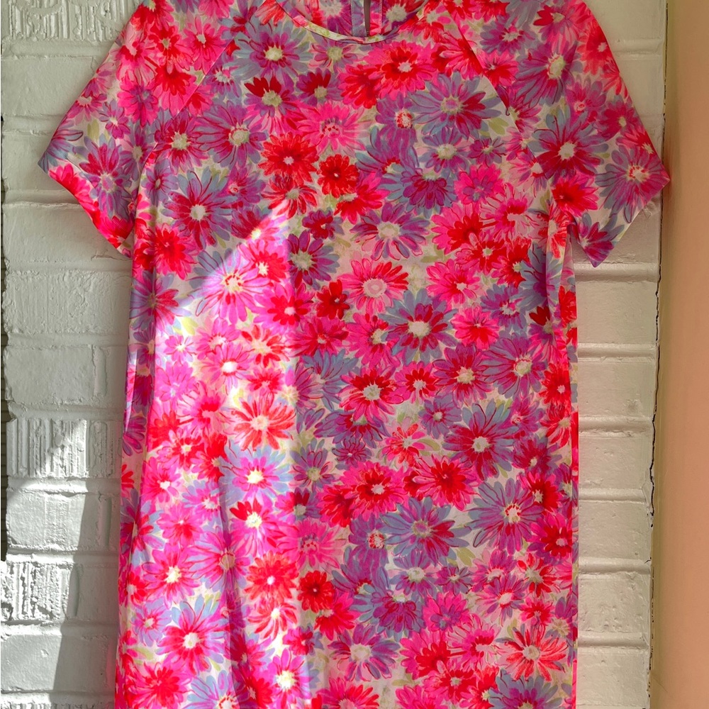 Vintage Colorful sheet poly mini Dress.